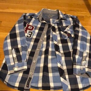Boys button down u.s. polo assn size 10/12 blue plaid
